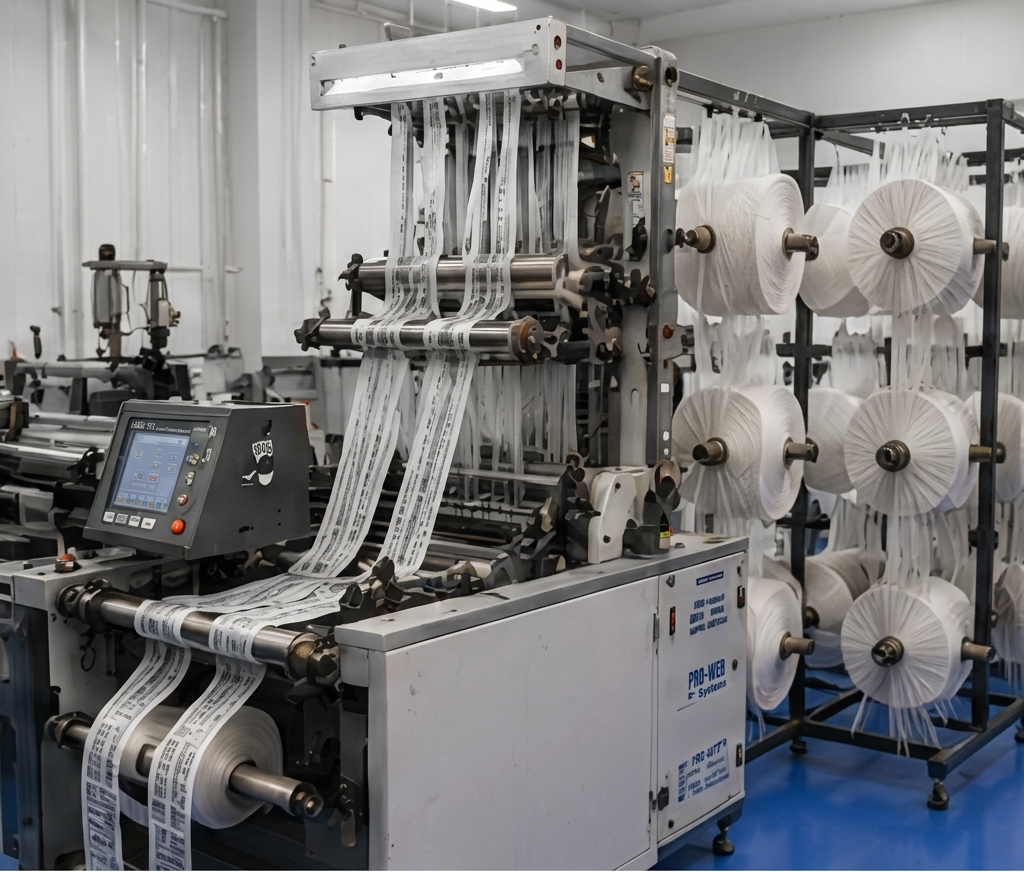 Woven labels machine